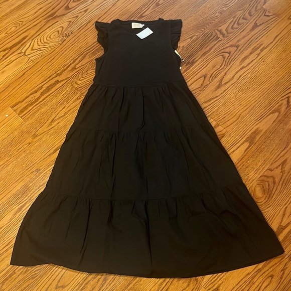 NWT NATION Woman’s Black Ruffle Dress Size XS - Picture 1 of 5